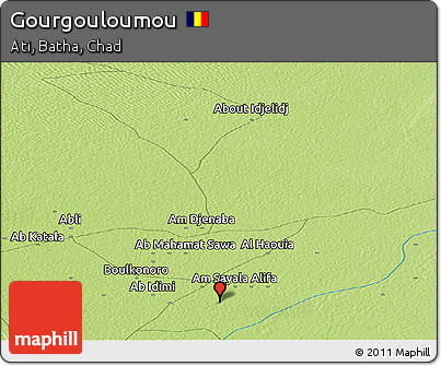 Physical Panoramic Map of Gourgouloumou
