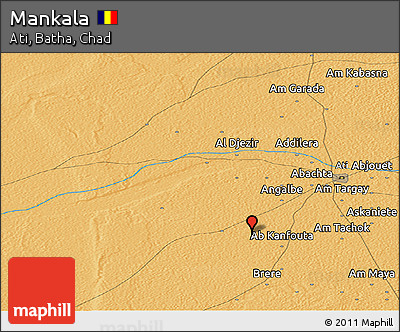 Political Panoramic Map of Mankala