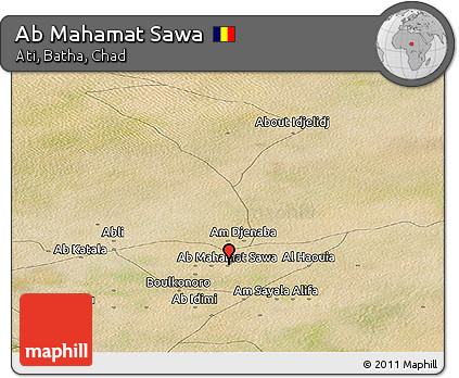 Satellite Panoramic Map of Ab Mahamat Sawa
