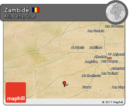 Satellite Panoramic Map of Zambidé