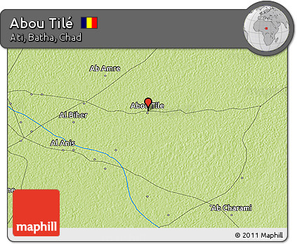 Physical 3D Map of Abou Tilé