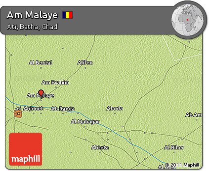 Physical 3D Map of Am Malaye