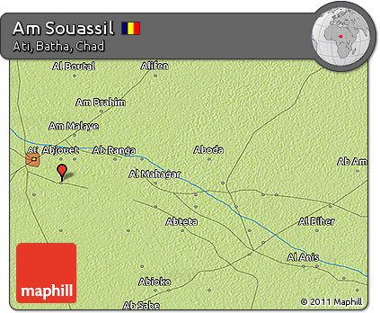 Physical 3D Map of Am Souassil