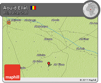 Physical 3D Map of Aouid Ellèl