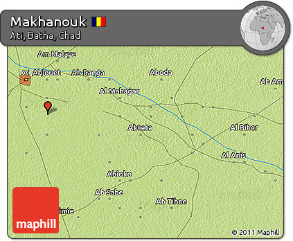 Physical 3D Map of Makhanouk