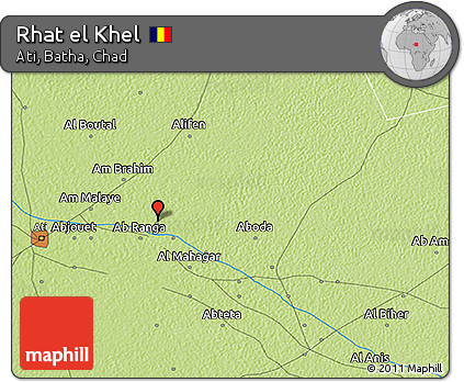 Physical 3D Map of Rhat El Khel