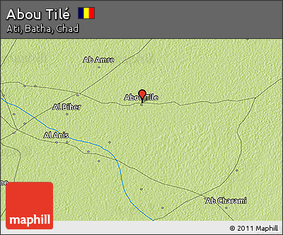 Physical 3D Map of Abou Tilé