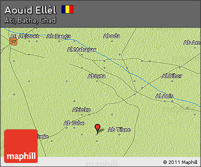 Physical 3D Map of Aouid Ellèl