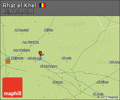 Physical 3D Map of Rhat El Khel