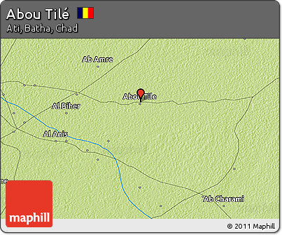 Physical 3D Map of Abou Tilé