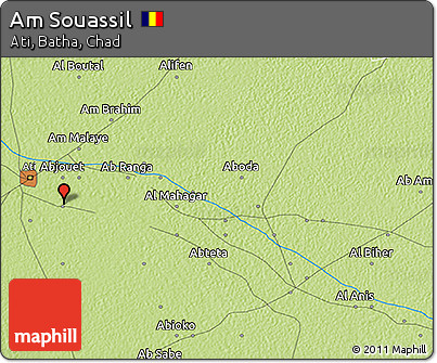 Physical 3D Map of Am Souassil