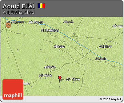 Physical 3D Map of Aouid Ellèl