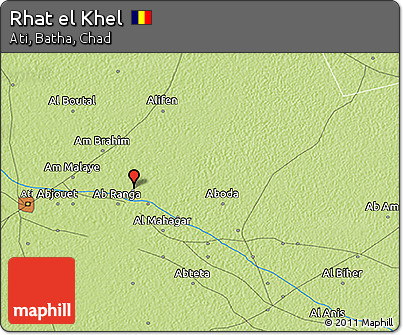 Physical 3D Map of Rhat El Khel