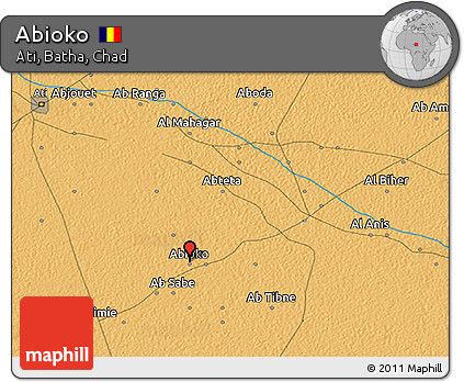 Political 3D Map of Abioko