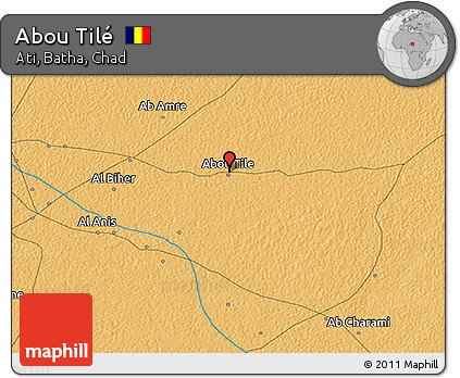 Political 3D Map of Abou Tilé