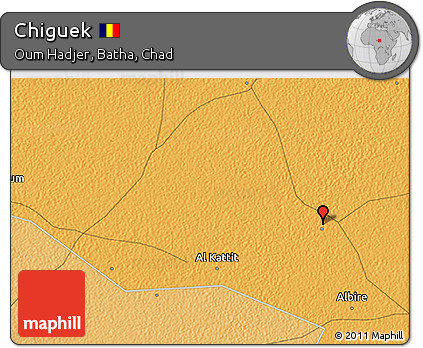 Political 3D Map of Chiguek