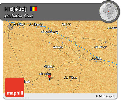 Political 3D Map of Hidjélidj