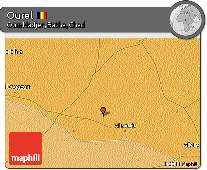 Political 3D Map of Ourel