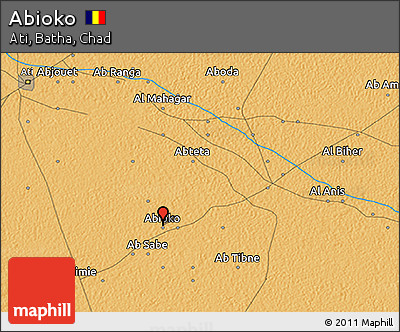 Political 3D Map of Abioko