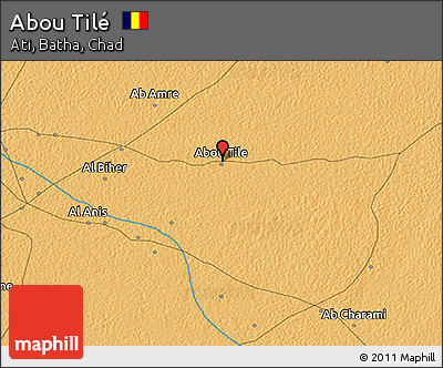 Political 3D Map of Abou Tilé