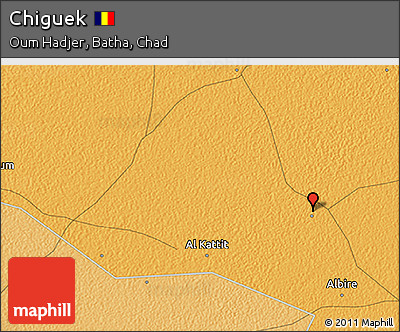 Political 3D Map of Chiguek
