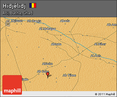 Political 3D Map of Hidjélidj
