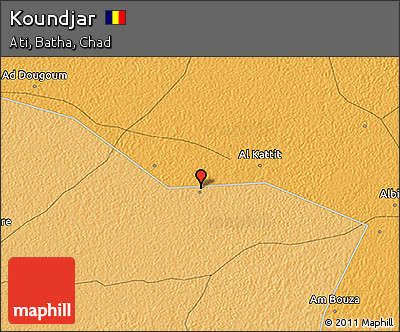 Political 3D Map of Koundjar