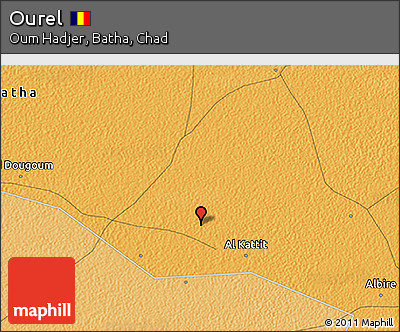 Political 3D Map of Ourel