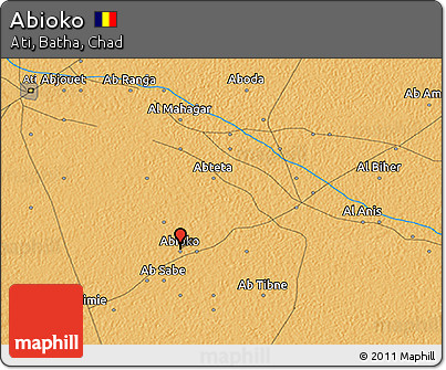Political 3D Map of Abioko