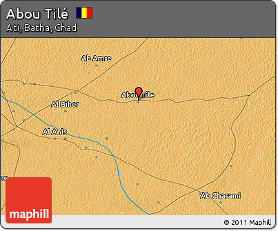 Political 3D Map of Abou Tilé
