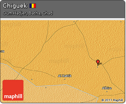 Political 3D Map of Chiguek
