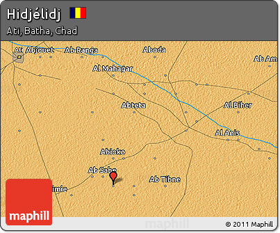 Political 3D Map of Hidjélidj