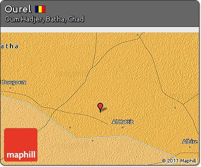 Political 3D Map of Ourel