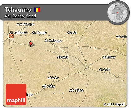 Satellite 3D Map of Tcheurno