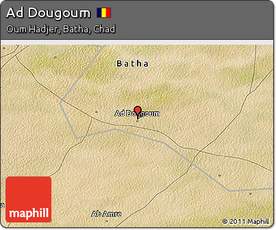 Satellite 3D Map of Ad Dougoum