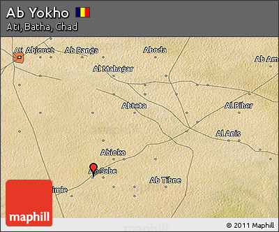 Satellite 3D Map of Ab Yokho