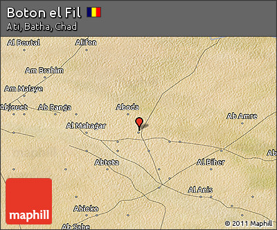 Satellite 3D Map of Boton El Fil