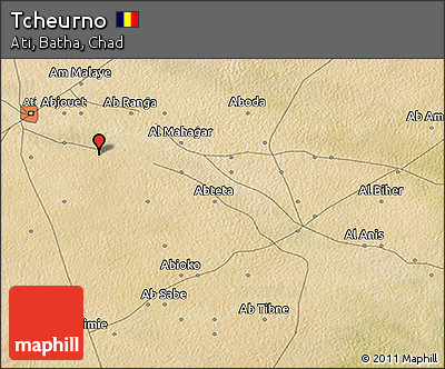 Satellite 3D Map of Tcheurno