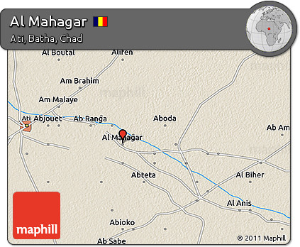 Shaded Relief 3D Map of Al Mahagar