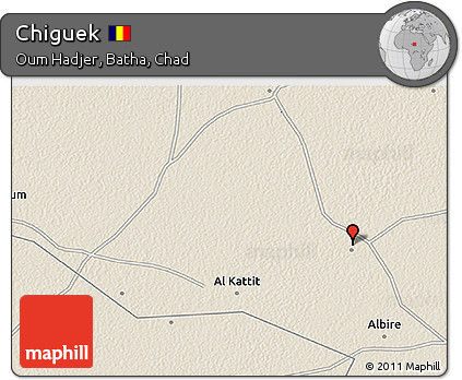 Shaded Relief 3D Map of Chiguek