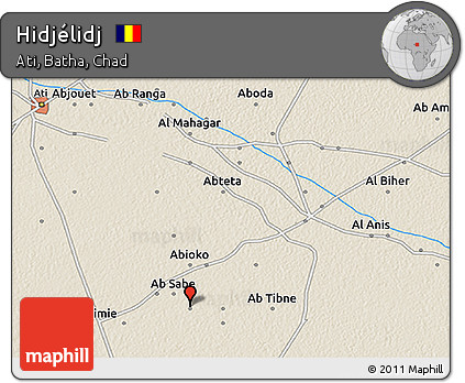 Shaded Relief 3D Map of Hidjélidj
