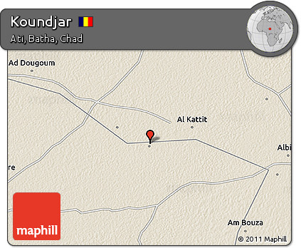 Shaded Relief 3D Map of Koundjar