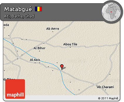 Shaded Relief 3D Map of Matabgué