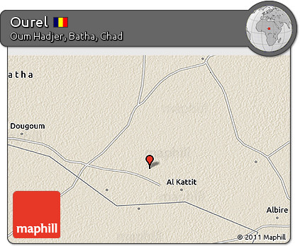 Shaded Relief 3D Map of Ourel