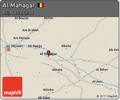 Shaded Relief 3D Map of Al Mahagar