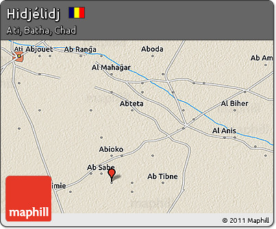 Shaded Relief 3D Map of Hidjélidj