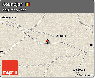 Shaded Relief 3D Map of Koundjar