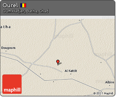 Shaded Relief 3D Map of Ourel