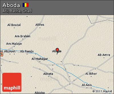 Shaded Relief 3D Map of Aboda