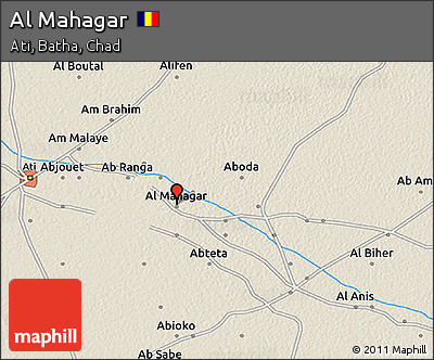 Shaded Relief 3D Map of Al Mahagar